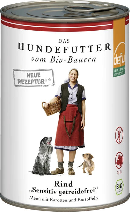 defu Sensitiv Rind getreidefrei Adult Hundefutter, 410g