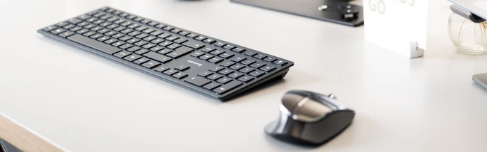 Cherry DW 9500 Slim schwarz/grau, USB/Bluetooth, BE