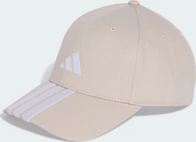 adidas 3-Streifen New Logo Baseball Kappe beige/weiß