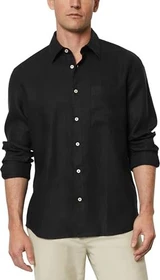 Marc O'Polo Regular Leinen Hemd langarm schwarz (Herren)