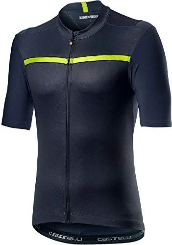 Castelli Unlimited Trikot kurzarm dark steel blue/chartreuse (Herren)