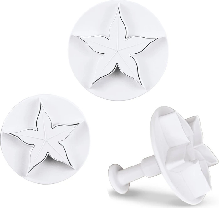 Städter Profi-Ausstecher mit Auswerfer Lilien Set weiß, 2-tlg.
