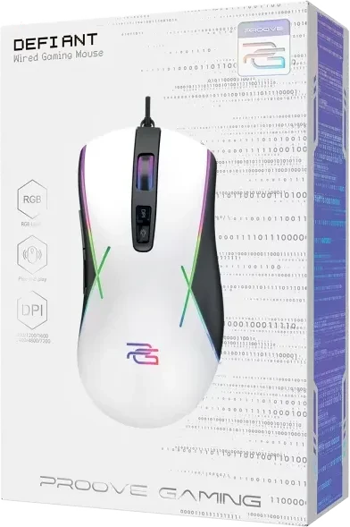 Proove Defiant Wired Gaming Mouse, weiß, USB