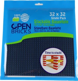 Open Bricks Stapelbare Bauplatte 32x32 Single Pack dunkelblau