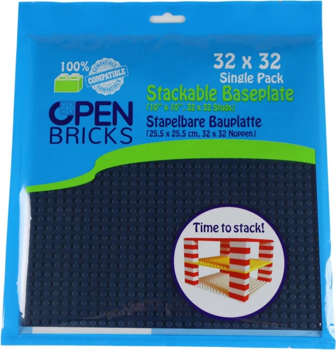 Open Bricks Stapelbare Bauplatte 32x32 Single Pack dunkelblau