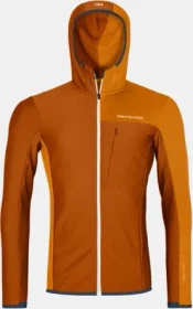 Ortovox Fleece Light Grid Hooded Funktionsjacke bristle brown (Herren)