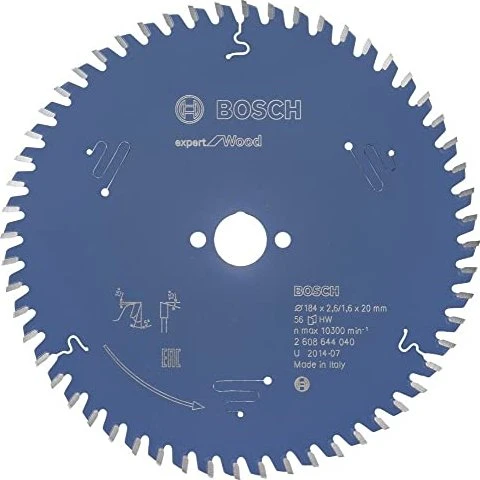 Bosch Professional Expert for Wood Kreissägeblatt 56Z, 184x1.6x20mm, 1 Stück