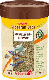 sera Vipagran Baby Nature Mikrosoftgranulat für Jungfische, Aufzuchtfutter, 48g, 100ml