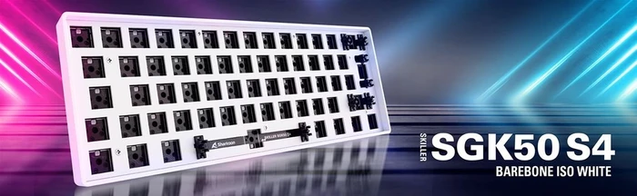 Sharkoon Skiller SGK50 S4 Barebone Gaming Tastatur, weiß, ISO