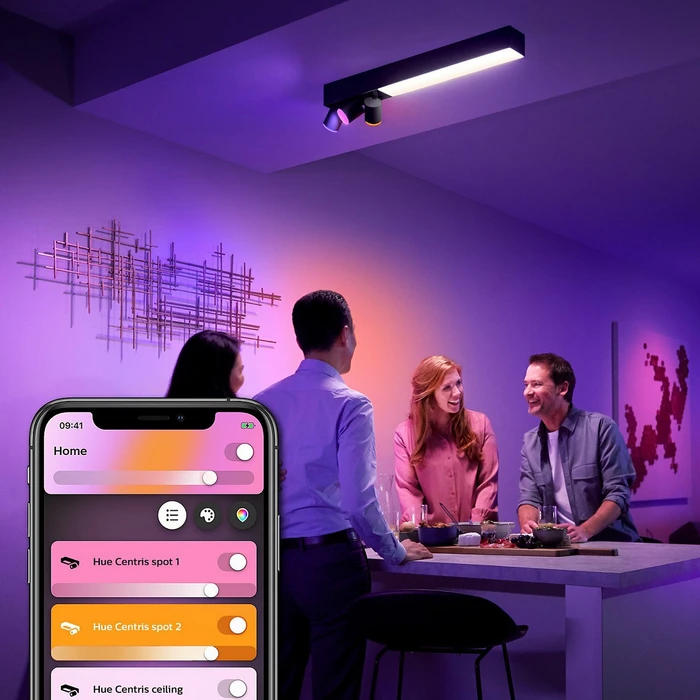 Philips Hue White and Color Ambiance Centris 3 Spot 4-flammig schwarz