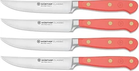 Wüsthof Classic Steakmesser 12cm coral peach, 4 Stück