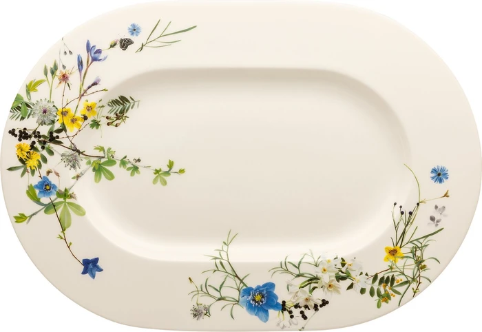 Rosenthal Brillance Bone China Fleurs des Alpes Platte 41cm