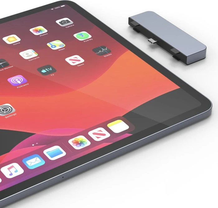 Targus HyperDrive 4-in-1 USB-C Hub für iPad Pro/Air, grau, USB-C 3.0 [Stecker]
