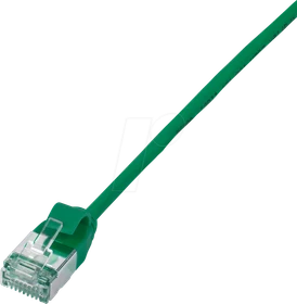 LogiLink TPE Slim Patchkabel, Cat6a, U/FTP, RJ-45/RJ-45, 2m, grün