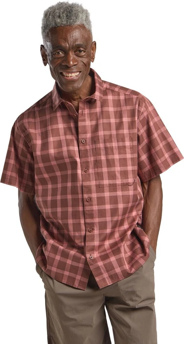 Jack Wolfskin Planalto Hemd kurzarm check dark rust (Herren)