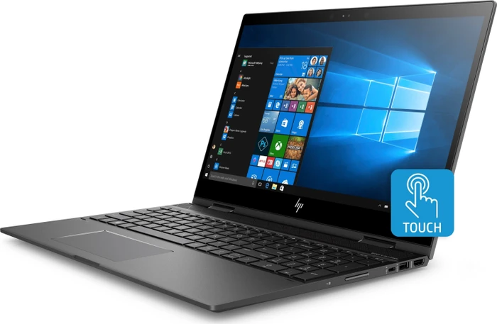 HP Envy x360 15-cp0004ng, schwarz, Ryzen 7 2700U, 8GB RAM, 256GB SSD, DE