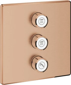 Grohe Grohtherm SmartControl Kontrollfeld mit 3 Ventilen warm sunset gebürstet