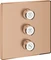 Grohe Grohtherm SmartControl Kontrollfeld mit 3 Ventilen warm sunset gebürstet Vorschaubild
