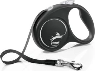 flexi Black Design S, Gurt, 5m, schwarz/weiß