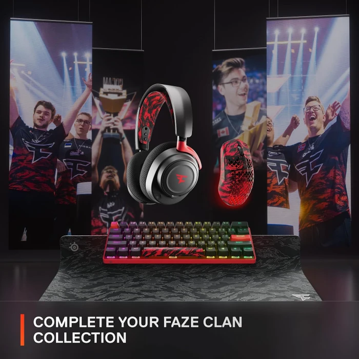 SteelSeries Aerox 3 Wireless FaZe Clan Edition, rot/schwarz, USB