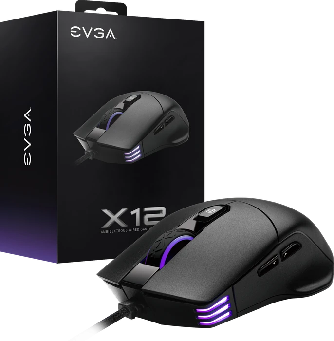 EVGA X12 Gaming Maus schwarz, USB