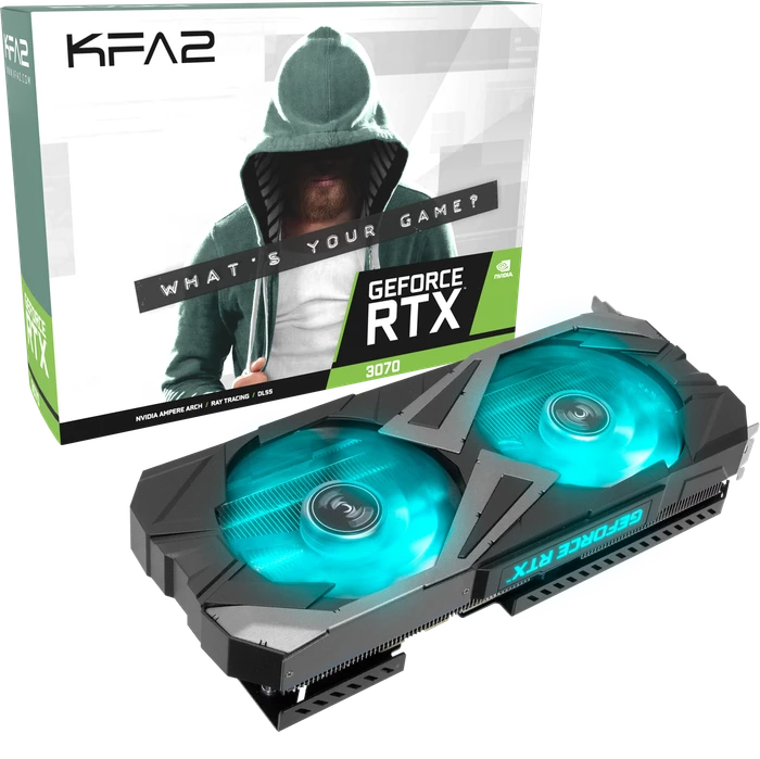 KFA2 GeForce RTX 3070 EX (1-Click OC), 8GB GDDR6, HDMI, 3x DP
