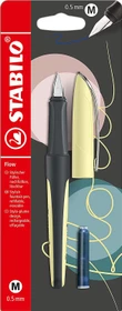 STABILO Flow MODERN OFFICE schwarz/pastellgelb, rechte Hand, mittel, Blister