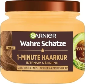 Garnier Wahre Schätze 1-Minute Haarkur Avocado-Öl & Sheabutter, 340ml