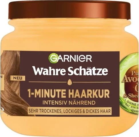 Garnier Wahre Schätze 1-Minute Haarkur Avocado-Öl & Sheabutter, 340ml