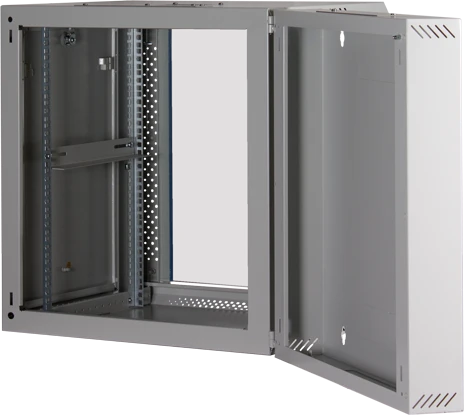 Rockstable 19" Wandschrank 12HE, Sicherheitsglastür, IP2X, weiß, 600mm tief