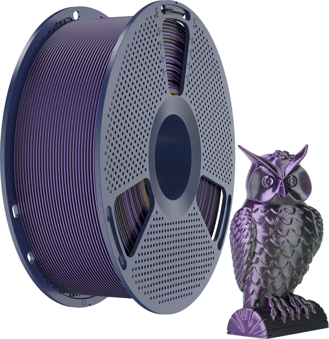 Sunlu Silk PLA+ Tri-Color Dual Color Black Purple, mehrfarbig, Spule, 1.75mm, 1.00kg