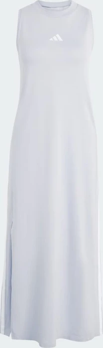 adidas Essentials 3-Streifen Long Racerback Kleid halo silver/white (Damen)