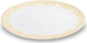 Gmundner Keramik Gelbgeflammt Platte oval 33x26cm