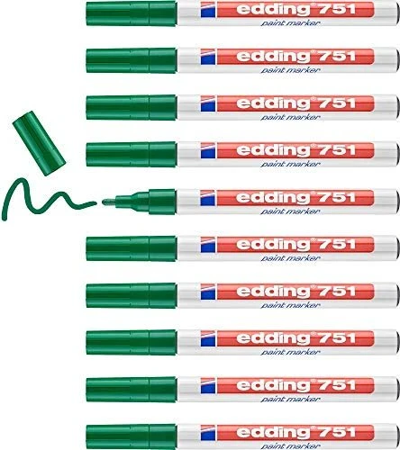 edding 751 Lackmarker grün, 10er-Pack