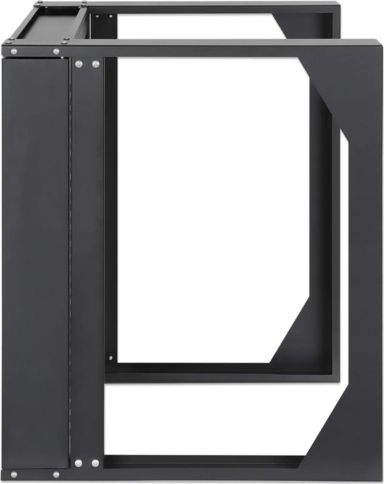 Intellinet 19" 2-Pfosten Laborgestell 9HE, zur Wandmontage, 2 Tragschienen, RAL 9004, 450mm tief