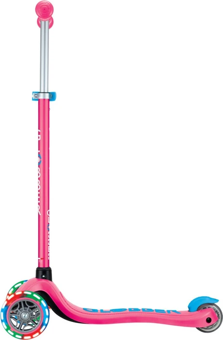 Globber Primo Plus Lights Kickboard fuchsia pink