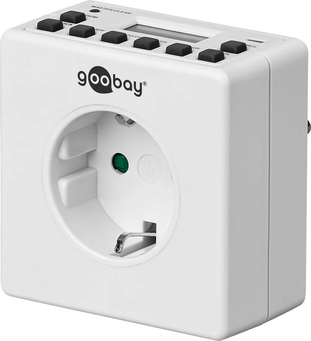 Wentronic goobay digitale Wochenzeitschaltuhr, IP20, weiß, 3er-Pack
