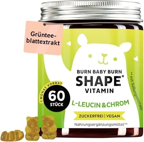 Bears with Benefits Burn Baby Burn Shape Vitamin L-Leucin & Chrom, 60 Stück