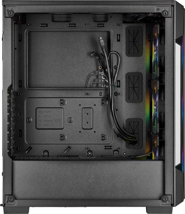 Corsair iCue 220T RGB, schwarz, Glasfenster