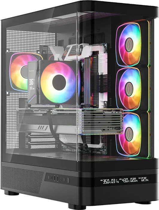 Modecom Volcano AQ200 ARGB Black, Glasfenster