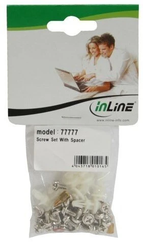 InLine Schraubenset mit Abstandshalter für Mainboards, 48er-Pack