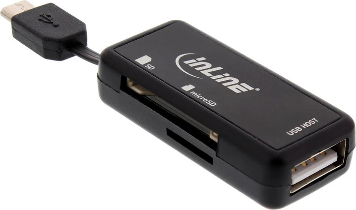 InLine OTG Dual Flex Dual-Slot-Cardreader, USB 2.0 Micro-B [Stecker]