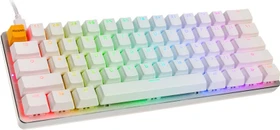Glorious GMMK Compact, ABS, White Ice Edition, weiß/silber, Gateron BROWN, USB, US