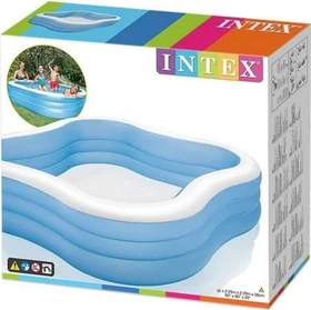 Intex Schwimm Center Family Planschbecken mit vier Fenstern rechteckig 229x229x56cm
