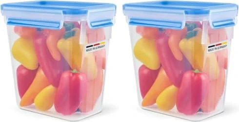 Emsa Clip&Close rechteckig Aufbewahrungsbehälter 1.6l blau