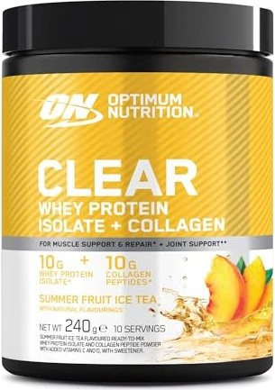 Optimum Nutrition Clear Whey Protein Isolate + Collagen Powder 240g