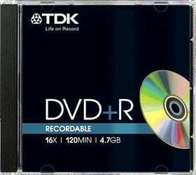 TDK DVD+R 4.7GB, 16x,  1er Jewelcase