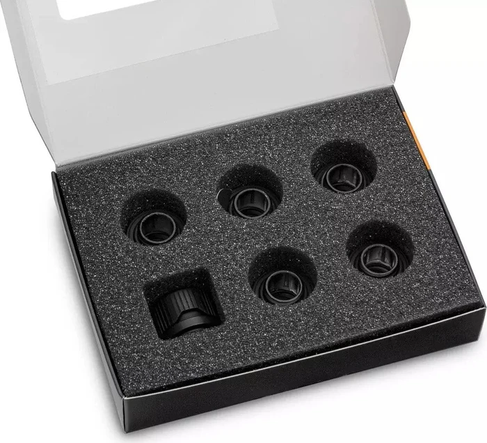 EK Water Blocks Quantum Line EK-Quantum Torque HDC 12 Fitting G1/4" auf 12mm, schwarz, 6er-Pack