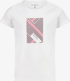 CMP Print Funktionsshirt kurzarm bianco/plum (Junior)