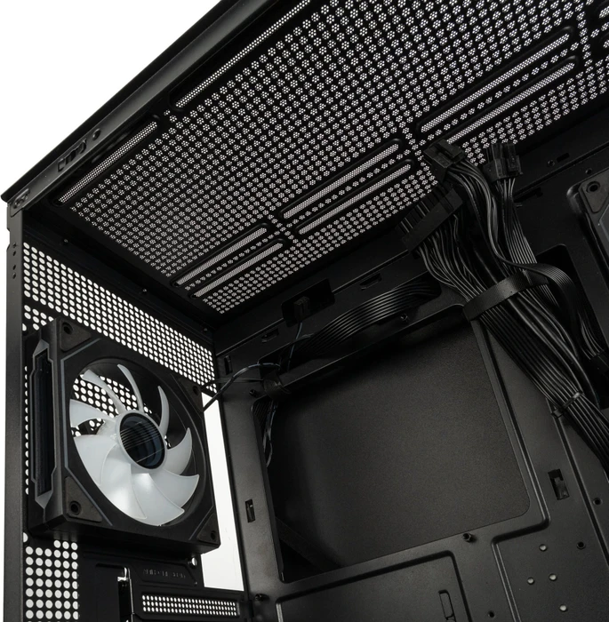 GSI SmartAssembly ARGB Glass, schwarz, Glasfenster, 650W ATX